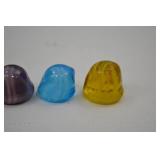 Lot of 4 Art Glass Nuggets Marbles Assorted Colors