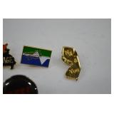 Vintage State and Organization Lapel Pin Lot, D.A.R.E., Rotary, Carthage