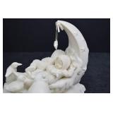 Department 56 Moon and Polar Friends Figurine - Matte White Home Decor