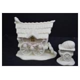 Snowbunnies Springtime Stories My Woodland Wagon Figurine Set