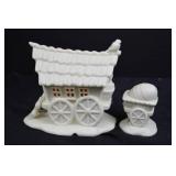 Snowbunnies Springtime Stories My Woodland Wagon Figurine Set