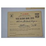 WWII V-E Day News Digest and War Ration Book Collection