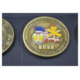 Lot of 6 Modern U.S. Army & UN Military Challenge Coins