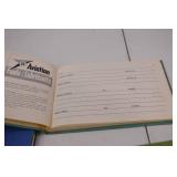 Lot of 3 Vintage Pilot Log Books, Ethiopian Civil Aviation and Texaco