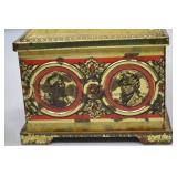 Vintage Patriotic Lithographed Tin Box with US Founders Motif