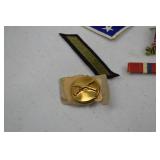 WWII Military Patch and Ribbon Lot - Guadalcanal, Rank, Service Stripes