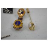 Mixed Club Pins and Cufflinks Lot - Lions Club, 100 Attendance, Masonic