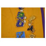 Lions Club International Award Vest w/ Attendance Pins & Ione, Oregon Badge