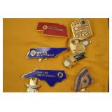 Lions Club International Award Vest w/ Attendance Pins & Ione, Oregon Badge