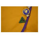 Lions Club International Award Vest w/ Attendance Pins & Ione, Oregon Badge
