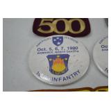 Fair Lanes Bowling Patches and 164th Infantry Reunion Buttons Lot
