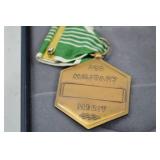 US Army Military Merit Medal Lot with National Defense Medal and Lapel Pin