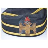 Masonic & Shrine Regalia Lot - Fez, 32nd Degree Scottish Rite Cap, Case