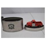 Fossil Limited Edition Red Pickup Truck Desk Clock with Tin