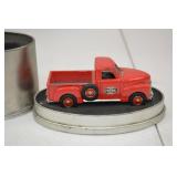 Fossil Limited Edition Red Pickup Truck Desk Clock with Tin