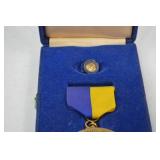 Paul Harris Fellow Rotary Medal in Box with Ribbon and Pin