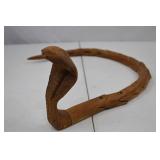 Hand-Carved Articulated Wooden Cobra Figurine