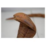 Hand-Carved Articulated Wooden Cobra Figurine