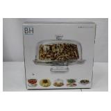 Blue Harbor 6-in-1 Glass Cake Stand with Dome Lid