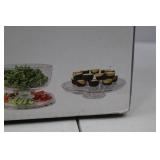 Blue Harbor 6-in-1 Glass Cake Stand with Dome Lid