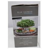 Blue Harbor 6-in-1 Glass Cake Stand with Dome Lid