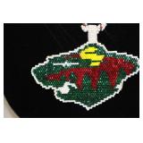 Handmade Beaded Necklace with Wildlife Logo Pendant