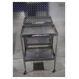 Stainless Steel 2-Shelf Utility Cart on Casters, 32x24x16 in.