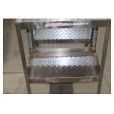 Stainless Steel 2-Shelf Utility Cart on Casters, 32x24x16 in.