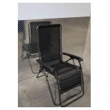 Black Mesh Zero Gravity Outdoor Recliner Chair