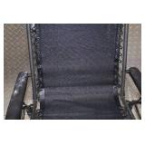 Black Mesh Zero Gravity Outdoor Recliner Chair