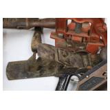 Lot of Vintage Hand Tools and Metal Toolbox