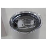 Lot of 11 White Stainless Steel Tumblers with Lids