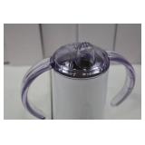 Lot of 9 Stainless Steel Kids Tumblers with Lids & Handles