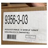 Weather Guard Adjustable 3-Shelf Unit, White, 9356-3-03