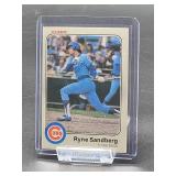 Vintage 1983 Fleer Baseball Chicago Cubs HOF Great "Ryne Sandberg" Rookie Card #507