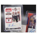 (5) Assorted Limited Edition Autographed NFL Football Rookie Cards