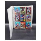 Binder with Assorted Vintage Minnesota Vikings Football Cards and Minnesota North Star Hockey Cards