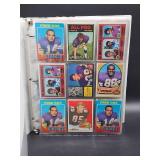 Binder with Assorted Vintage Minnesota Vikings Football Cards and Minnesota North Star Hockey Cards