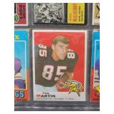 Binder with Assorted Vintage Minnesota Vikings Football Cards and Minnesota North Star Hockey Cards