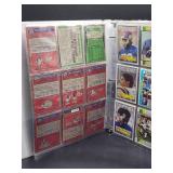 Binder with Assorted Vintage Minnesota Vikings Football Cards and Minnesota North Star Hockey Cards