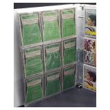 Binder with Assorted Vintage Minnesota Vikings Football Cards and Minnesota North Star Hockey Cards