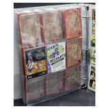 Binder with Assorted Vintage Minnesota Vikings Football Cards and Minnesota North Star Hockey Cards