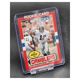 Vintage Pre NFL 1985 Topps USFL Football Houston Gamblers "Jim Kelly" Rookie Card #45