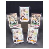 (5) Vintage 1982 Topps Football Bears HOF Great Walter Payton "Sweetness" Cards