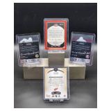 (3) Assorted Limited Edition & (1) Game Used Jersey NHL Hockey Cards