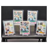 (5) Vintage 1982 Topps Football Bears HOF Great Walter Payton "Sweetness" Cards