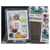 (5) Vintage 1982 Topps Football Bears HOF Great Walter Payton "Sweetness" Cards