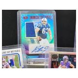 (2) Assorted NFL Auto/Jersey Patch Cards & (3) Assorted NFL Jersey Patch Cards