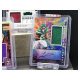 (2) Assorted NFL Auto/Jersey Patch Cards & (3) Assorted NFL Jersey Patch Cards