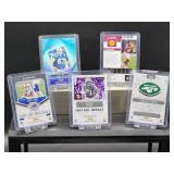 (2) Assorted NFL Auto/Jersey Patch Cards & (3) Assorted NFL Jersey Patch Cards